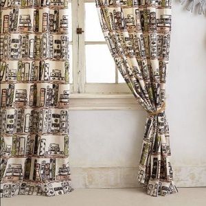 Anthropologie jacketed spines curtain